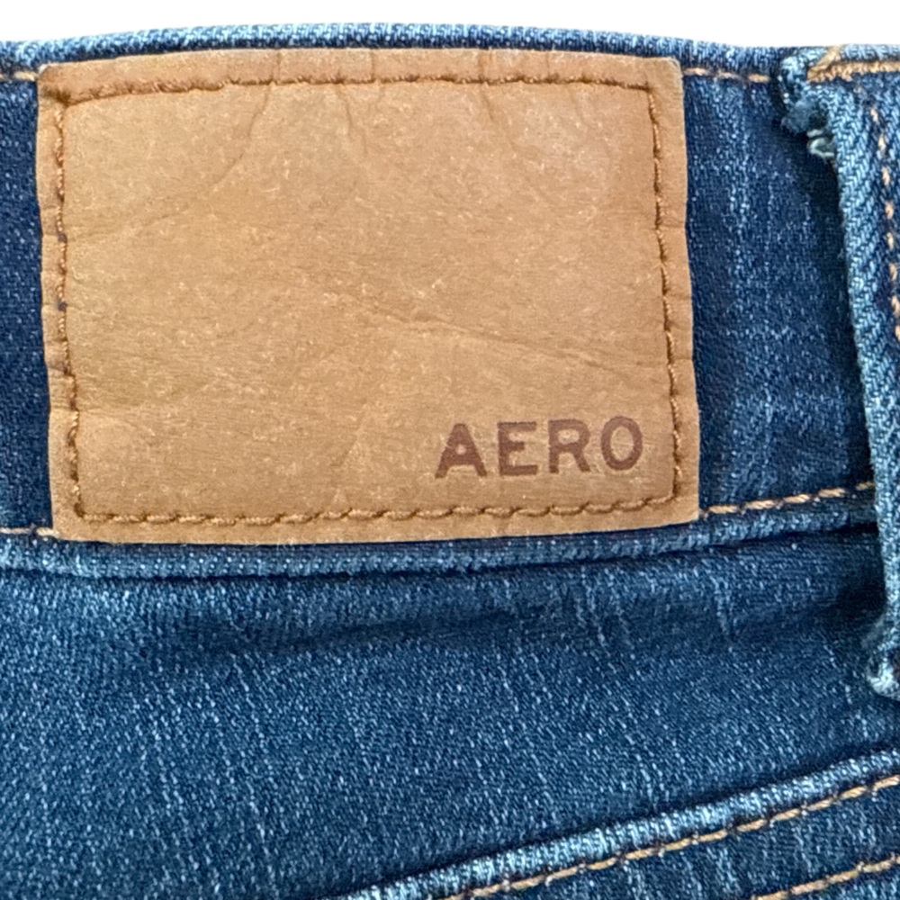 Aeropostale High Rise Midi Denim Jean Shorts Women's 4 - Picture 4 of 9